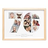 DEL MÀ Unique & Personal 70. Geburtstag Frau Mann Fotogeschenk mit eigenem Foto personalisiertes Geburtstagsgeschenk Bilder Geschenkidee runder Geburtstag Fotocollage (mit oder ohne Bilderrahmen)