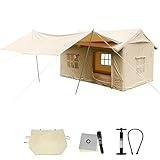 Aufblasbares Zelt, Campingzelthaus, aufblasbare Zelte für 3–6 Personen für Camping, aufblasbares Campingzelt im Freien, Oxford-L