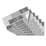 ENCOFT 18 Stück Fliesen Fliesenaufkleber Wandfolie Selbstklebend Wasserdicht Wandverkleidung Bad Fliesensticker Folie Aufkleber Sticker für Küche Bad Küchendeko (30 x 15 cm)