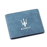 Auto-Geldbörse für Maserati Ghibli Levante Quattroporte, Kartenetui aus echtem Leder, schlanke Tasche für Führerscheinkarten,D