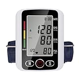 Blutdruck Messgerät für den Heimgebrauch,Oberarm-blood pressure monitor,vollautomatisches Blutdruckmessgerät große Manschette,2 * 99 Speicher,Einfach zu b