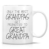 Retreez Lustige Tasse – Promoted to Great Grandpa 325 ml Keramik-Kaffee- oder Teetasse – motivierende, inspirierende Geburtstagsgeschenke für Urgroßvater, Opa, Vatertagsgeschenk