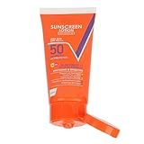 Gesichtscreme mit Sonnenschutz, tägliche Sonnenschutzcreme, LSF 50, Hautpflege, UV-Blockierung, 50 ml, wasserdicht, für trockene H