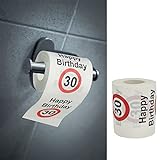 Toilettenpapier 'Happy Birthday' │30.Geburtstag 24 Meter 2-lagig 180gr/qm │ Klopapier Motivpapier WC-Papier (1 x Toilettenpapier 30)