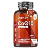 Coenzym Q10-200mg pro Kapsel - 120 vegane CoQ10 Kapseln - 4 Monate Vorrat - Aus Pflanzlicher Fermentation - Bioaktiv, Natürlich und Hohe Bioverfügbarkeit - Laborgeprüft mit Zertifikat - WeightW
