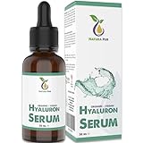 Hyaluron Serum BIO Hochdosiert 50ml, vegan - Hyaluronsäure Gel mit Aloe Vera gegen Falten im Gesicht, Hals, Dekollete - Naturkosmetik