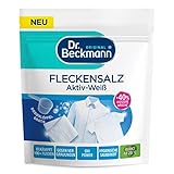 Dr. Beckmann Pulver, Fleckensalz Aktiv-Weiß | für weißere Wäsche | wirkt gegen mehr als 100 Flecken | inkl. Dosierlöffel | 400g