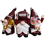 Bexdug Hofzwerge – Fußball-Zwerg Statue | Kreative Zwerge Gartendekorationen, 3 x Indoor-Zwerg Figur für Zuhause, Hof, Arbeitsp
