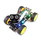 Freenove 4WD Smart Car Kit for Raspberry Pi 4 B 3 B+ B A+, Face Tracking, Line Tracking, Light Tracing, Obstacle Avoidance, Colorful Light, Ultrasonic Camera Servo (Raspberry Pi NOT Included)