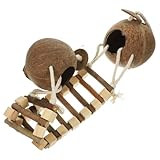 CORHAD 1 Satz Coconut Nest- Papagei Vogelbett hängendes Kokosnussschalen-Vogelhaus zimmervoliere außenvoliere Spielzeug Nest für Haustier Papageiennest hö