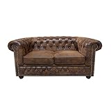 Invicta Interior Edles Chesterfield Sofa 2-Sitzer im Antik Look 2er Sessel Sofas C