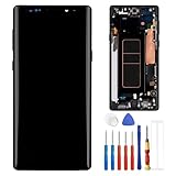 E-yiiviil TFT-Digital-Display, kompatibel mit Samsung Galaxy Note 9 SM-N960F SM-N9600, 16,3 cm (6,4 Zoll), LCD-Display, Touchscreen, Montage mit Werkzeug, Fingerabdruck nicht unterstützt (mit Rahmen)
