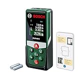 Bosch Laserentfernungsmesser PLR 40 C (Distanz bis 40m präzise messen, Bluetooth-Konnektivität, Messfunktionen)