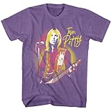 Tom Petty & The Heartbreakers Tom Petty at The Mic T-Shirt für Erwachsene, kurzärmelig, mit Grafik, Violett, Lila Heather, XX-Larg