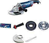Bosch Professional GWS 24-230 JZ Angle Grinder (Leistung 2,400 Watts, Includes Anti-Vibration Additional Handle, Mounting Flange, Clamping Nut, Protective Cover, Two-Hole Key, Box)