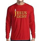lepni.me Herren T Shirts Jesus Christus ist das Licht, die Liebe Gottes - Ostern - Auferstehung - Geburt Christi - Religiöse christliche Geschenke (XL Rot Mehrfarben)