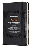 Moleskine City Notebook Berlin (mit weißen und linierten Seiten, Notizbuch mit Hardcover, elastischem Verschluss und Stadtplänen, Größe 9 x 14 cm, 220 Seiten) schw