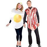 (PKT) (844276-55) Adult Breakfast Buddies Bacon & Egg Costumes (Standard)