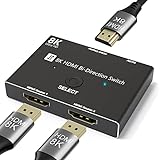 HDMI Switch 2.1 8K Splitter Bi-Directional 8K@60Hz 4K@120Hz Converter 48Gbps High Speed Transmission Splitter for Xbox PS4/5 M