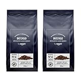 by Amazon Kaffeebohnen Caffè Intenso, Leichte Röstung, 1 kg, 2 Packungen mit 500 g – Rainforest Alliance-Zertifizierung