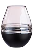 Casablanca Deko Vase Glasvase - Windlicht aus Glas - Deko Wohnzimmer - Farben: Anthrazit Silber - Höhe 23