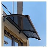 YFAURNDE Türvordach, Pultbogenvordach, Moderne Vordach for Haustür, Uv Regen Schneeschutz for Tür Fenster Veranda, Wasserdicht, glattes Aussehen, leicht und stark(80 * 60cm/31.5 * 24in)