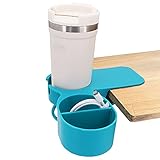 ShawFly Trinkbecherhalter Clip Verbesserte Version des kreativen Bürobecherhalters Home Car Office Tisch Schreibtisch Stuhl Kanten Cupholder für Wassergetränk Getränke Soda Kaffeebecher(blau)