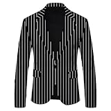 Longsleeve Anzug Herren Slim Fit Gutaussehend Mode Licht Jacke Klassisch Business Casual Blazer Knopfleiste Revers Trend Übergangsjacke AA-07 M