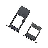 jbTec SIM-Tray/SD-Card Karten-Halter kompatibel mit Samsung Galaxy A5 / A7 2017 Single-SIM - Slot Handy, Farbe:Schw