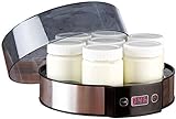 Rosenstein & Söhne Joghurtmaschine: Joghurt-Maker mit Zeitschaltuhr, 7 Portionsgläser je 190 ml, 20 Watt (Joghurt-Automat, Joghurt-Bereiter für zu Hause, Jogurt)