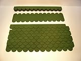 Mini Dachschindeln Rund (41 mm) - Set - Grün für Vogelhaus'23.403' D