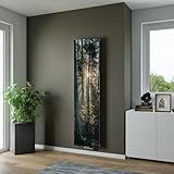 XIMAX Motivheizkörper P1 Plan Print 1800x595 mm | 1088 Watt | Mittenanschluss | Design-Heizkörper mit Wald-Motiv | Hochwertige Wärmeleistung | Moderne Flachheizung für Bad & W