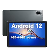 XINHENTAI Android Tablet, 10 Zoll Android 12 Tablet, 4GB RAM 64GB ROM, 1TB erweiterbar, 5G WiFi, 6000mAh Akku, Bluetooth 5.0, FHD IPS Touchscreen, D