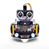 KEYESTUDIO Micro bit Smart Robot Car V2 (ohne Micro:bit Board), Roboter Microbit Kit Coding für Kinder Erwachsene Unterstützung Javascript grafische Programmierung, Python C
