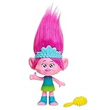 DreamWorks Trolls Gemeinsam stark – Rainbow HairTunes Poppy-Puppe - Licht und Geräusche, leuchtendes Haar, Musik und Sätze, abnehmbare Krone, für Kinder ab 3 Jahren, HNF20