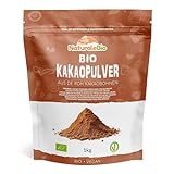 Kakao Pulver Bio 1 Kg. Organic Cacao Powder. Natürlich, Rein aus de Roh Kakaobohnen. Produziert in Peru aus der Theobroma Pflanze. Magnesium- und Phosphor-Quelle. NaturaleB