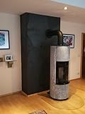 Wandverkleidung Schieferfurnier 122 x 61 cm Steinfliesen Universal Kaminrückwand Dusche Boden Echtstein Schieferplatten hitzebeständig langlebig Naturstein F