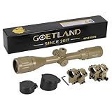 Goetland Gewehr Zielfernrohr 3-12x40 AO Airsoft Rot Grün Fadenkreuz mit Montage Ringe SFP für Taktische Jagd Armbrust Luftgewehr Sportschü