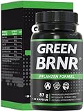 GREEN BRNR - Grüntee Extrakt hochdosiert 120 Kapseln mit extra viel EGCG + Polyphenole, Green Tea Kapseln, Grüner Kaffee Extrakt, 120 Kap
