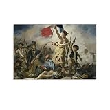 BACION Eugene Delacroix Ölgemälde-Reproduktion, The Liberty Leading The People Wandbild, Dekoratives Gemälde, Wandbild Kunstdruck, Wand-Dek