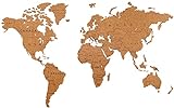 MiMi Innovations Luxuriöse Weltkarte True Puzzle mit Ländernamen aus Hochwertig Holz - Weltkarte Wand / Wanddekoration / Holzdekoration für Haus, Büro, Schlafzimmer & Flür - 150X90cm - B