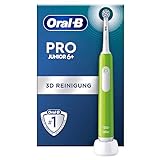 Oral-B Pro Junior Elektrische Zahnbürste/Electric Toothbrush für Kinder ab 6 Jahren, Drucksensor, 3 Putzmodi inkl. Sensitiv für Zahnpflege, weiche Borsten & Timer, Designed by Braun, grü