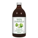 100% Graviola Frucht-Saft -unfiltriert & vegan- (500ml), aus 100% Graviola Püree. Stachelannone, Soursop, Corossol, Guanab