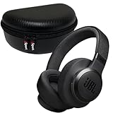 JBL Live 770NC Kabellose Over-Ear-Kopfhörer mit Geräuschunterdrückung und gSport-Hülle, Schw