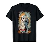 Vintage Halloween Poster Design Zombie Brautpaar Retro Style T-S