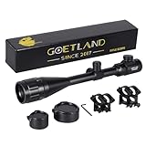 Goetland Gewehr Zielfernrohr 6-24x50 AOEG Airsoft Rangerfinding Rot Grün Fadenkreuz mit Montage Ringe SFP für Taktische Jagd Armbrust Luftgewehr Sportschü