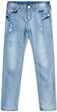 True Religion Boys' Jeans - Slim Fit Stretch Denim Distressed Jeans (4-16), Size 10, Distressed Tint W