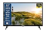 Telefunken XH32G501N 32 Zoll , 720p , Fernseher/Smart TV (HD Ready, HDR, Triple-Tuner) - Inkl. 6 Monate HD+, Schw