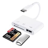 USB C Kartenleser, USB C auf Micro SD TF Speicher Kartenleser, USB OTG USB Kamera Adapter mit Typ C Kartenleser Kartenlesegerät für SDHC SDXC UHS-I Karte kompatibel mit iPad Pro, MacBook Pro, S10/S9