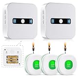 Daytech Notrufknopf Für Senioren Hausnotruf Notfallknopf Für Senioren Mobiler Alarm Notruf Knopf Funk Funktioniert Pflegeruf Set Für Ältere Menschen 3 Sender Und 2 Empfäng